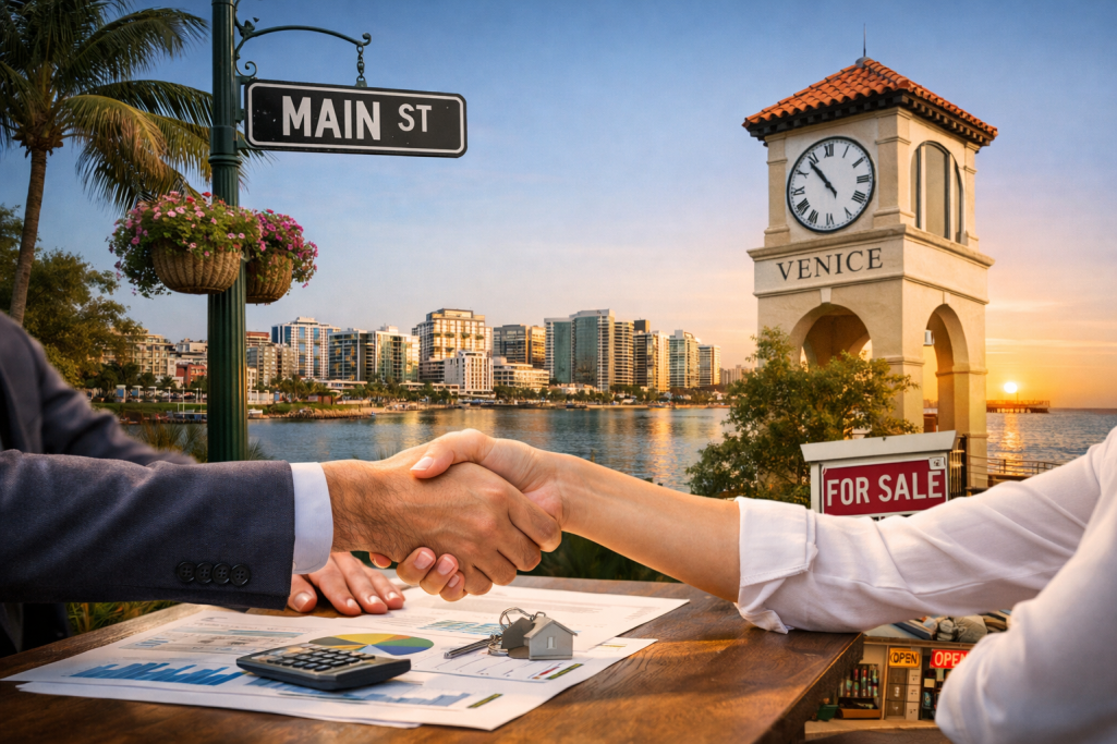 Business handshake in sunny Sarasota